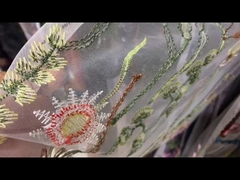 カラフルチュール生地レース 高い色堅牢度 130 cm 刺繍