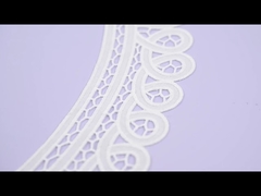 Polyester Neckline Lace Collar Floral Embroidered  18 * 40 cm