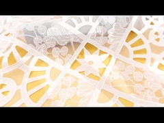 水溶性のレースの生地のフランスの花の服のための化学レースの生地