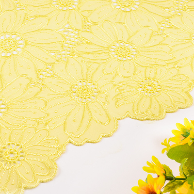 Milk Silk Polyester Guipure Lace Trim 135Cm Width Polyester Embroidery Lace Trimming