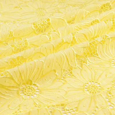 Milk Silk Polyester Guipure Lace Trim 135Cm Width Polyester Embroidery Lace Trimming