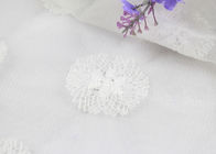 Embroidered Net Lace Fabric With Polyester Silk Circle Pattern For Wedding Dresses